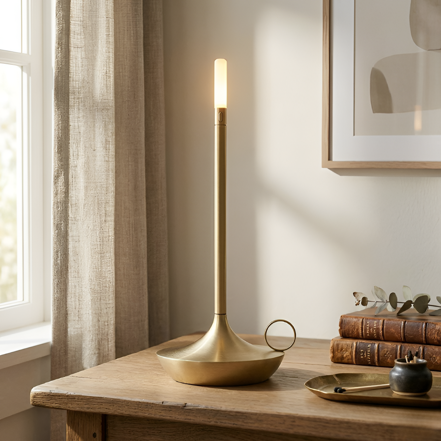 Lámpara de Mesa Cilíndrica – Lámpara Portátil LED