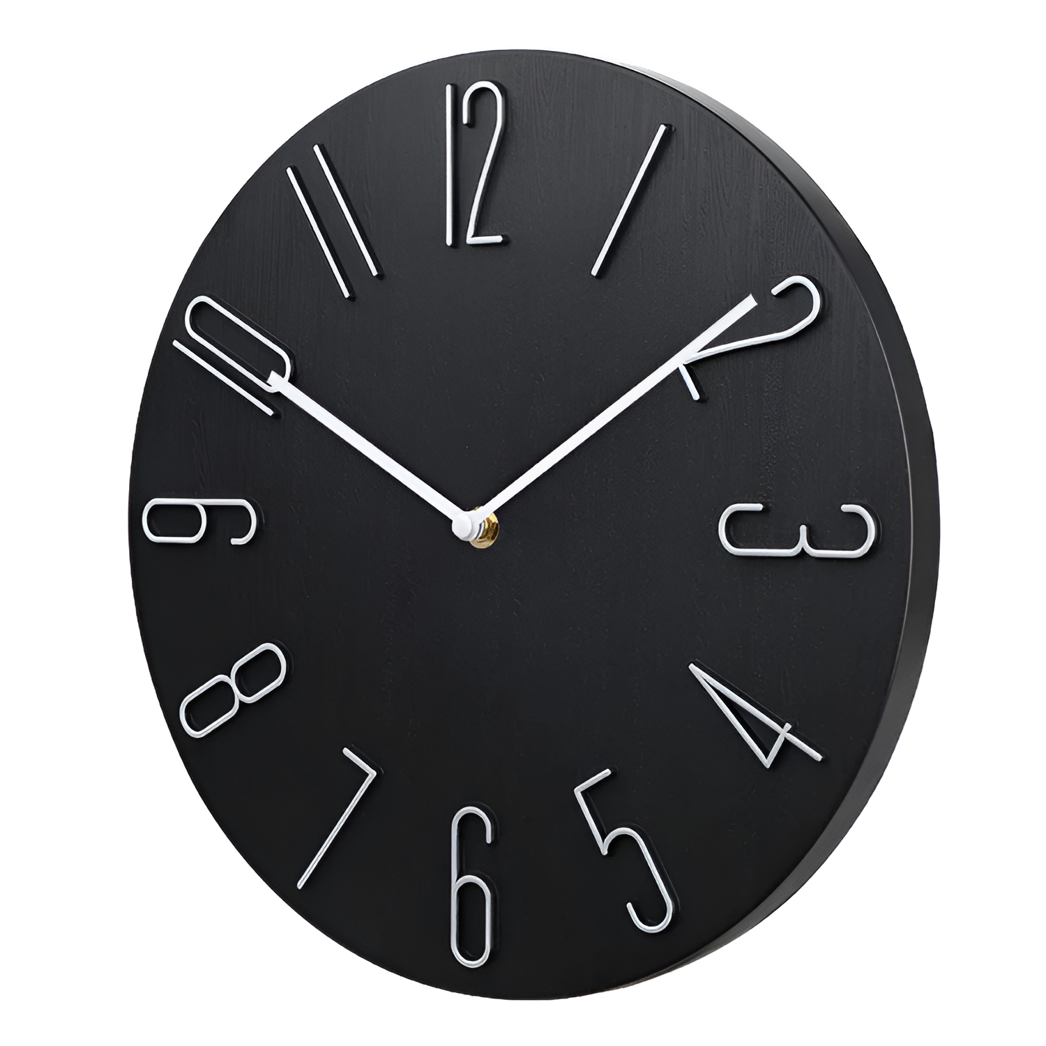 Reloj de Pared Minimalista de Números de Alambre - Silencioso