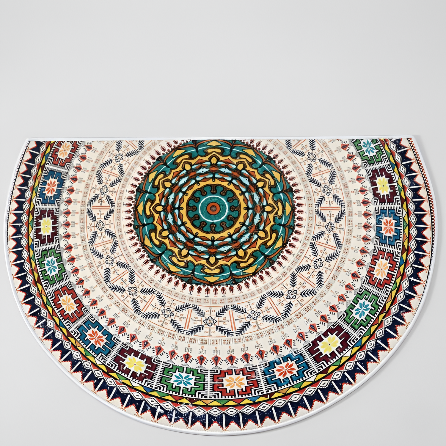 Alfombra Bohemia Mandala – Alfombra Semicircular Decorativa