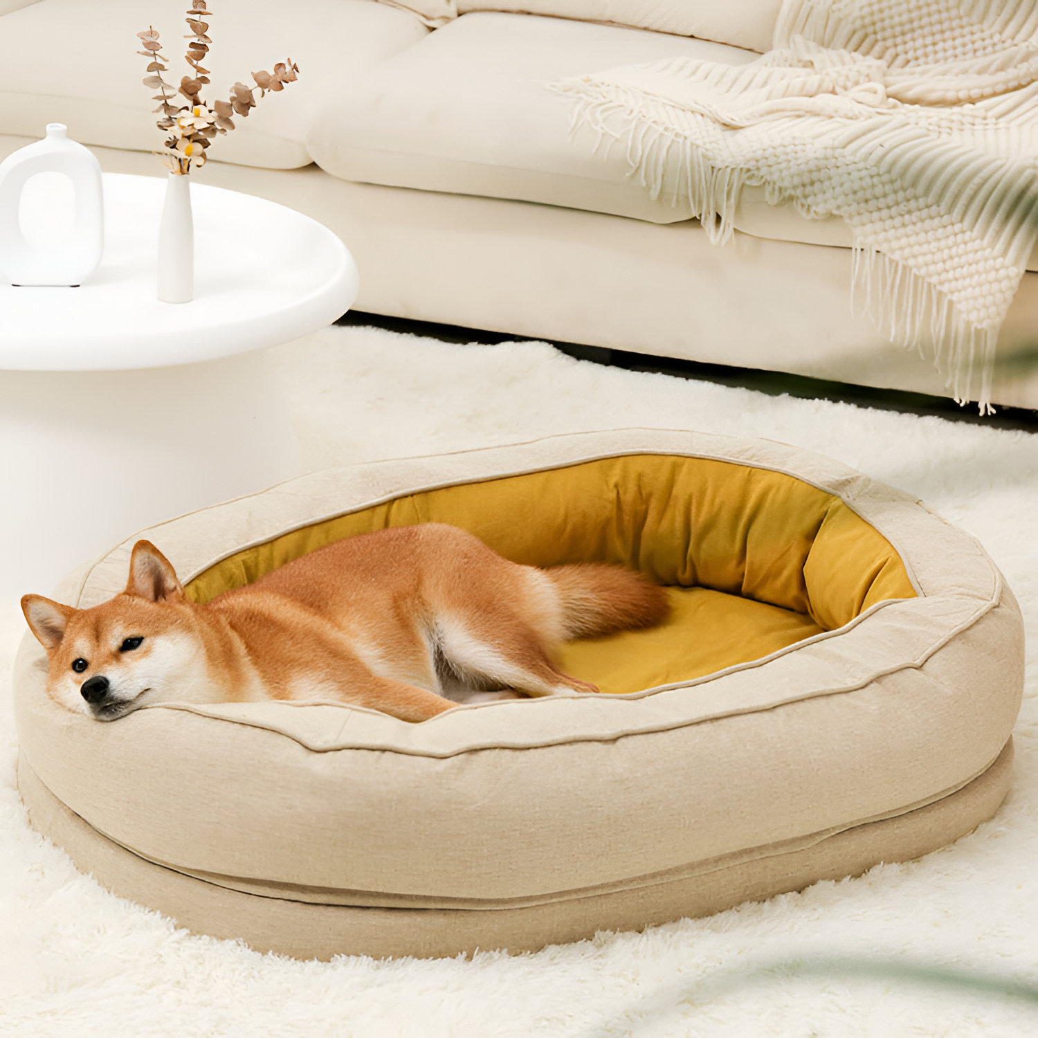 Cama Nido de Felpa para Mascotas - Relajante