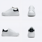 Zapatillas Deportivas Blancas Lisas con Cordones para Mujer - Brunch de Fin de Semana