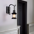 Linterna de Pared Industrial Enjaulada - Vintage