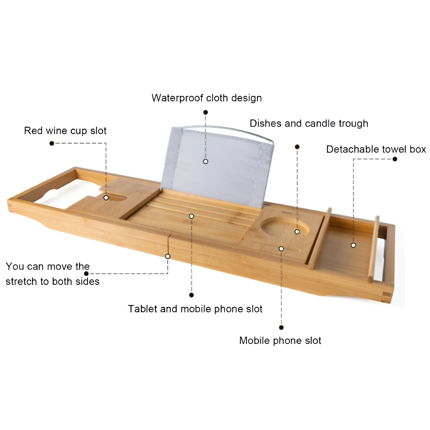 Bandeja Baño Minimalista Ajustable - Convertible