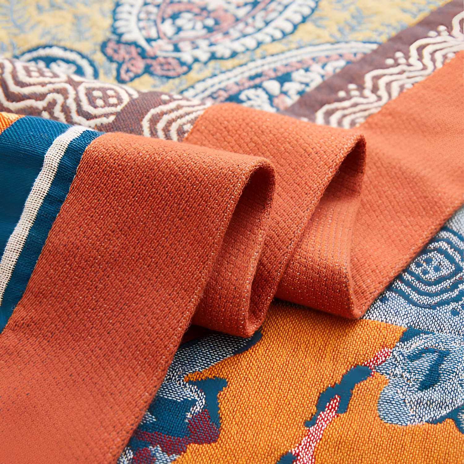 Manta de algodón estilo boho – Multicolor