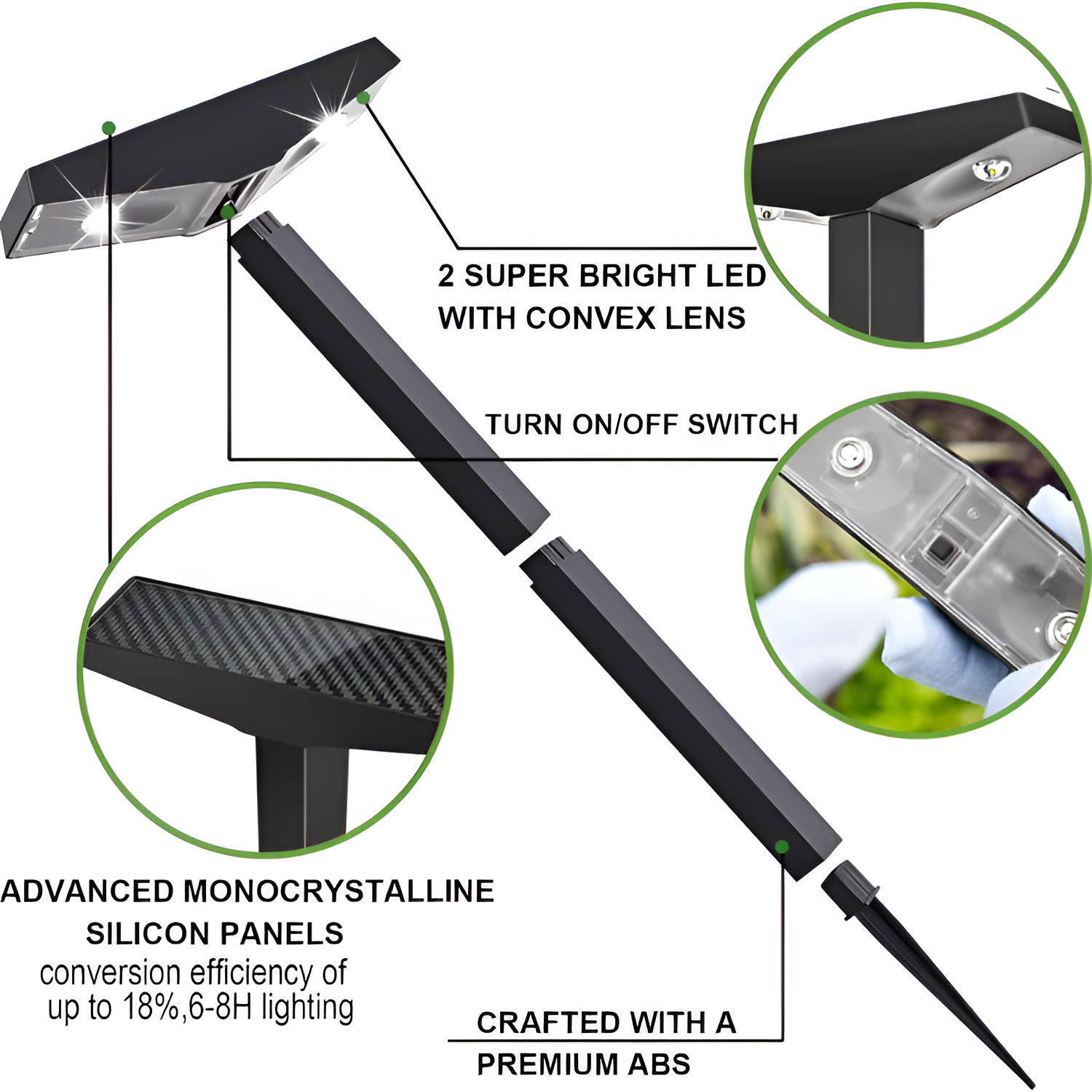 Luz Solar Minimalista Caminos - Impermeable