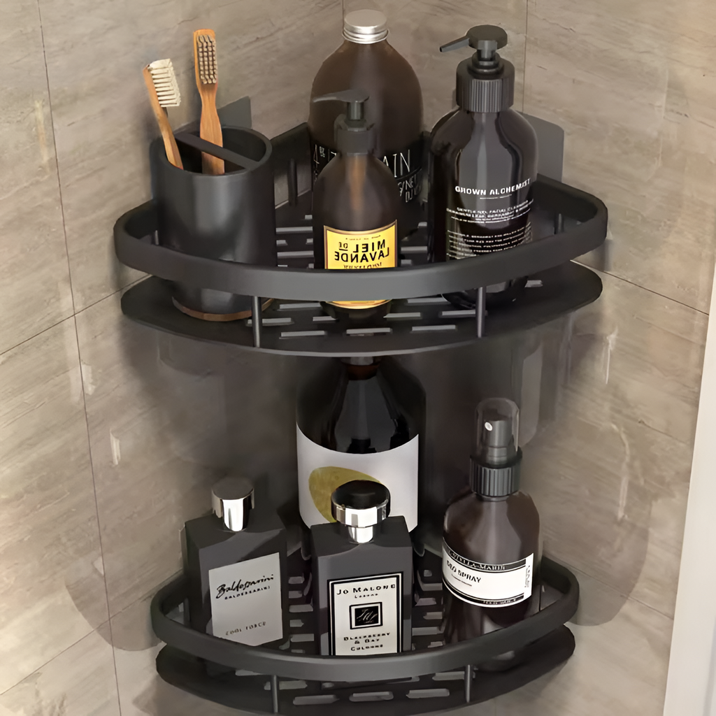 Organizador de Esquina - Estante de Pared Adhesivo