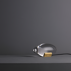 Lámpara Mesa Cristal Minimalista - Escultórica