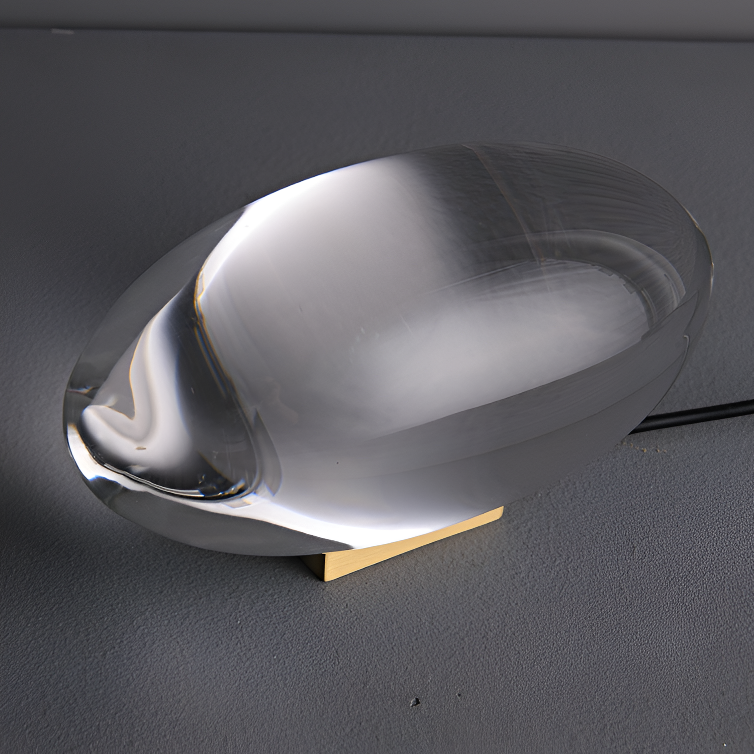 Lámpara Mesa Cristal Minimalista - Escultórica