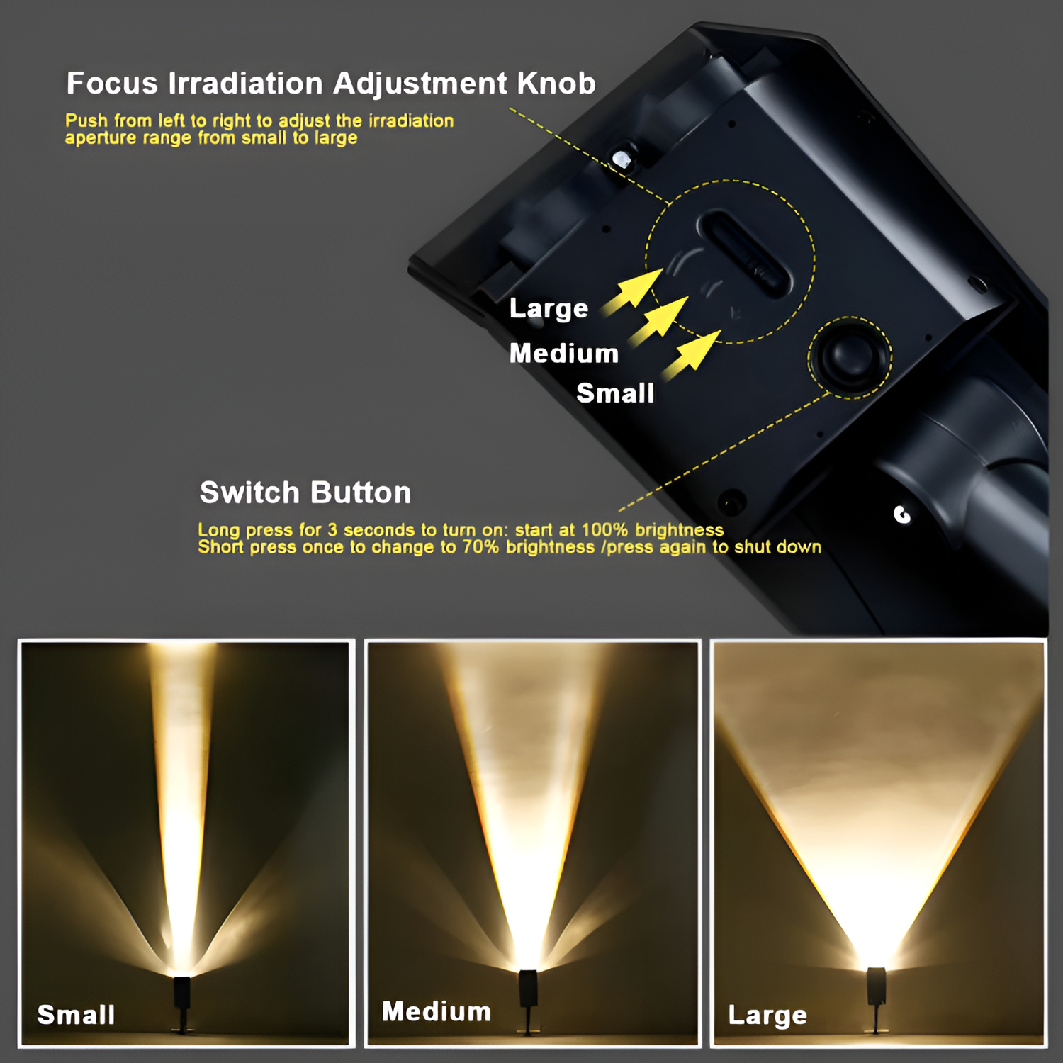 Lámpara De Jardín Zoom Solar - Ajustable
