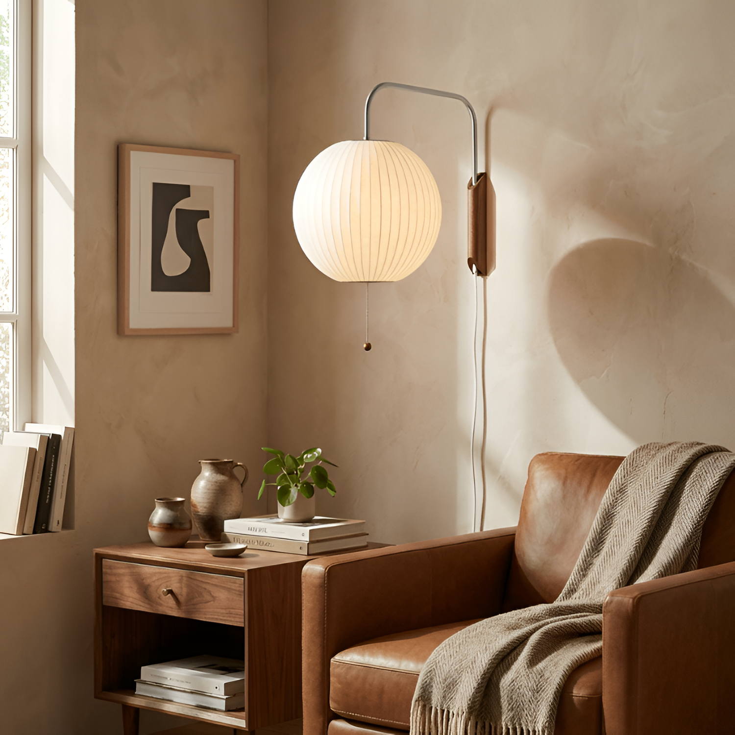 Aplique Pared Minimalista Mid-Century - Brazo Móvil