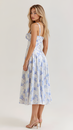 Vestido Midi Corte Línea A Para Mujer - Fiesta De Primavera En El Jardín