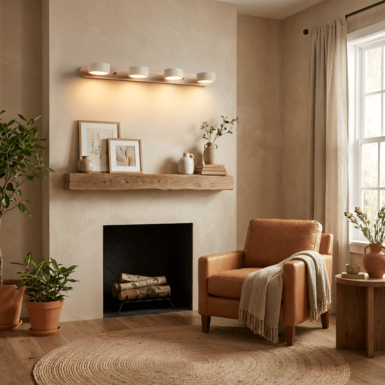 Lámpara de Pared Travertine Minimalista - Ajustable