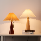 Lámpara de Mesa Plisada Minimalista - Regulable