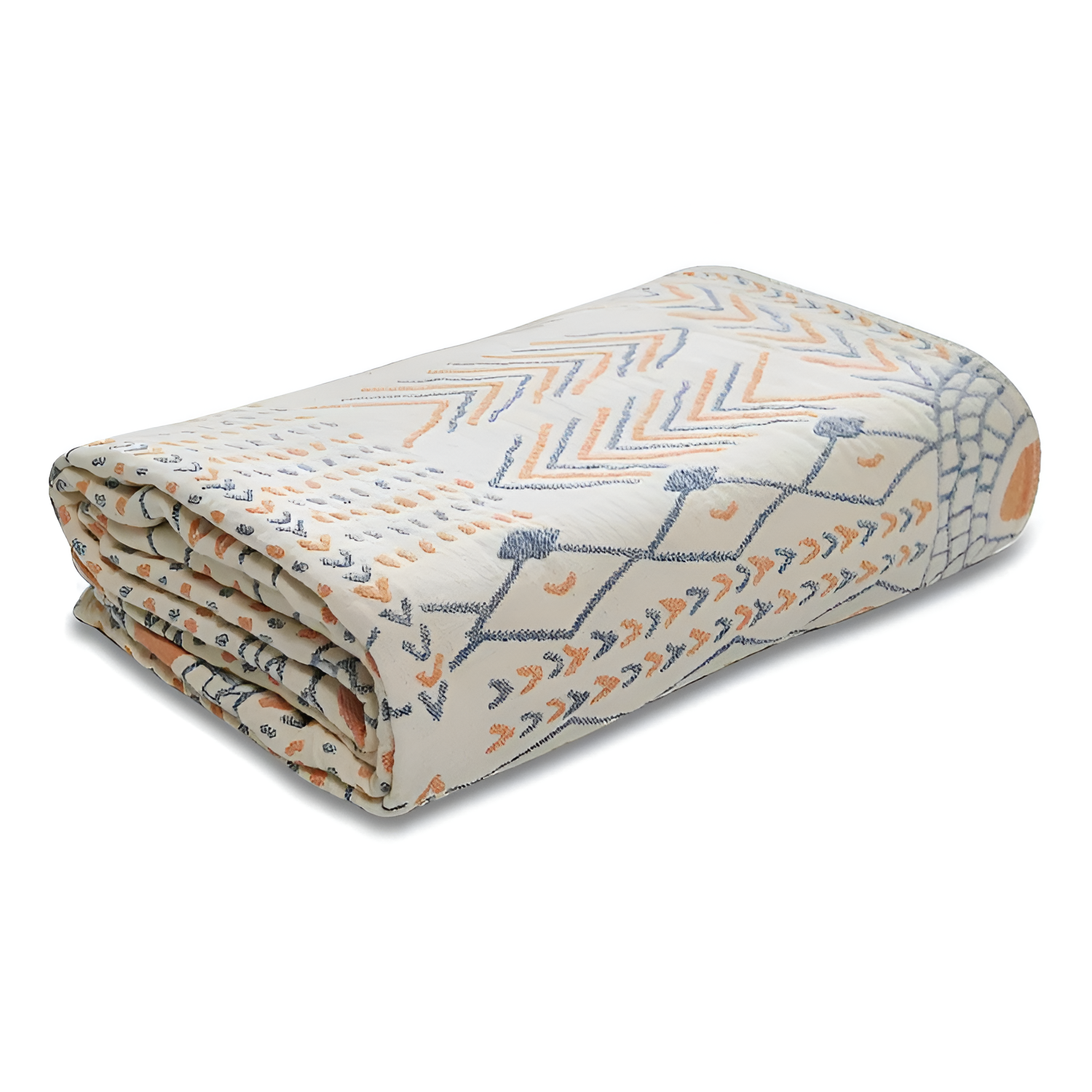 Manta reversible con motivos tribales – Manta decorativa