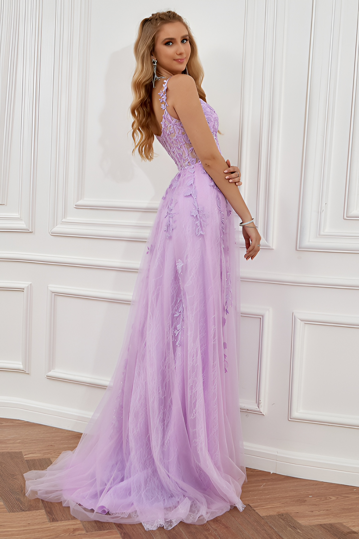 Vestido De Baile Floral Con Hombros Descubiertos Para Mujer - Boda De Verano