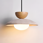 Lámpara Colgante de Travertino Minimalista - Geométrica
