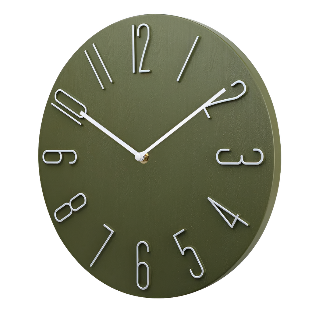 Reloj de Pared Minimalista de Números de Alambre - Silencioso