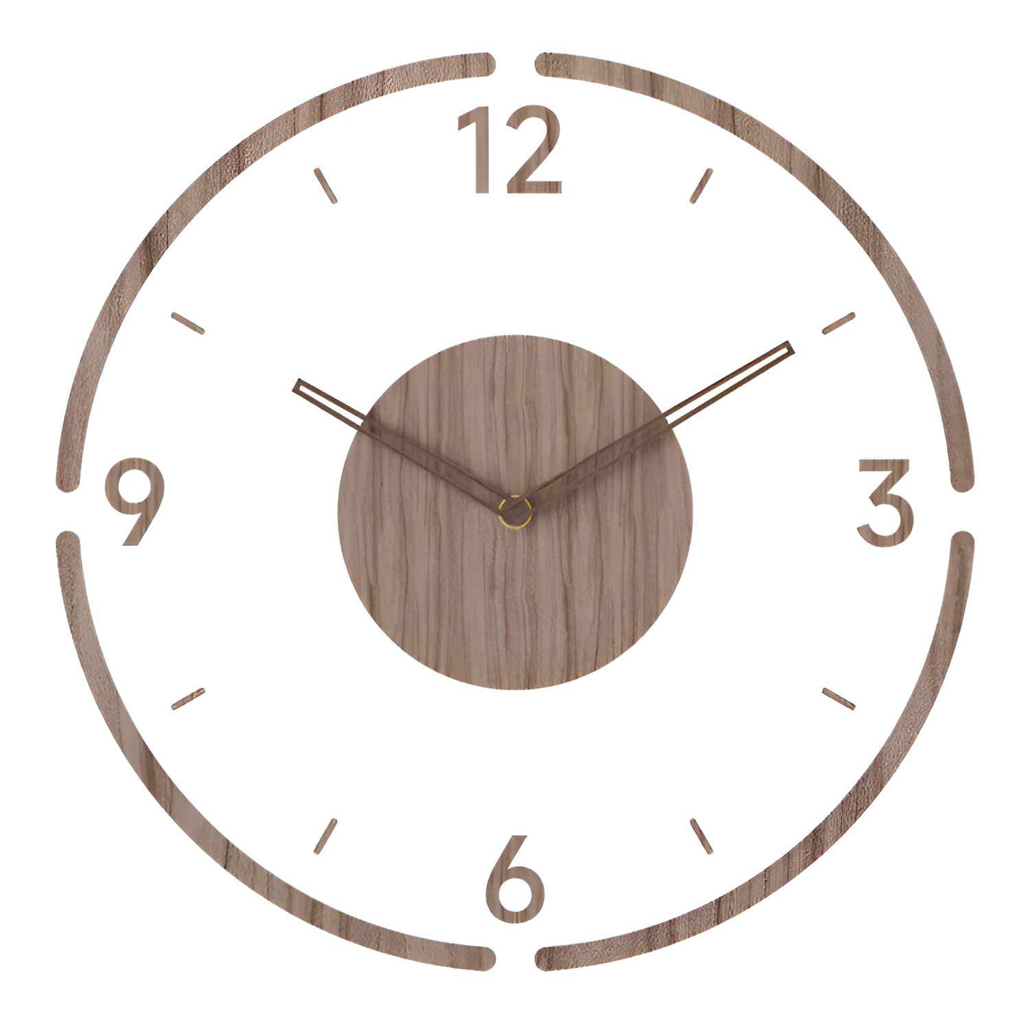 Reloj Pared Madera Minimalista - Flotante