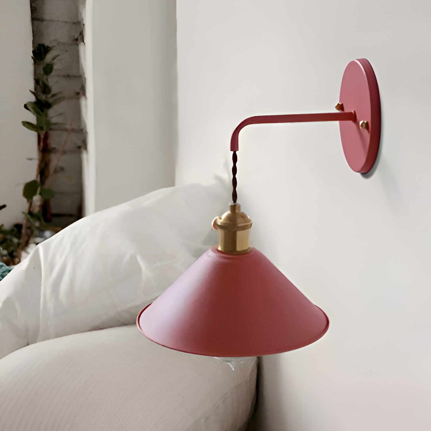 Aplique Pared Industrial Retro - Cable Trenzado