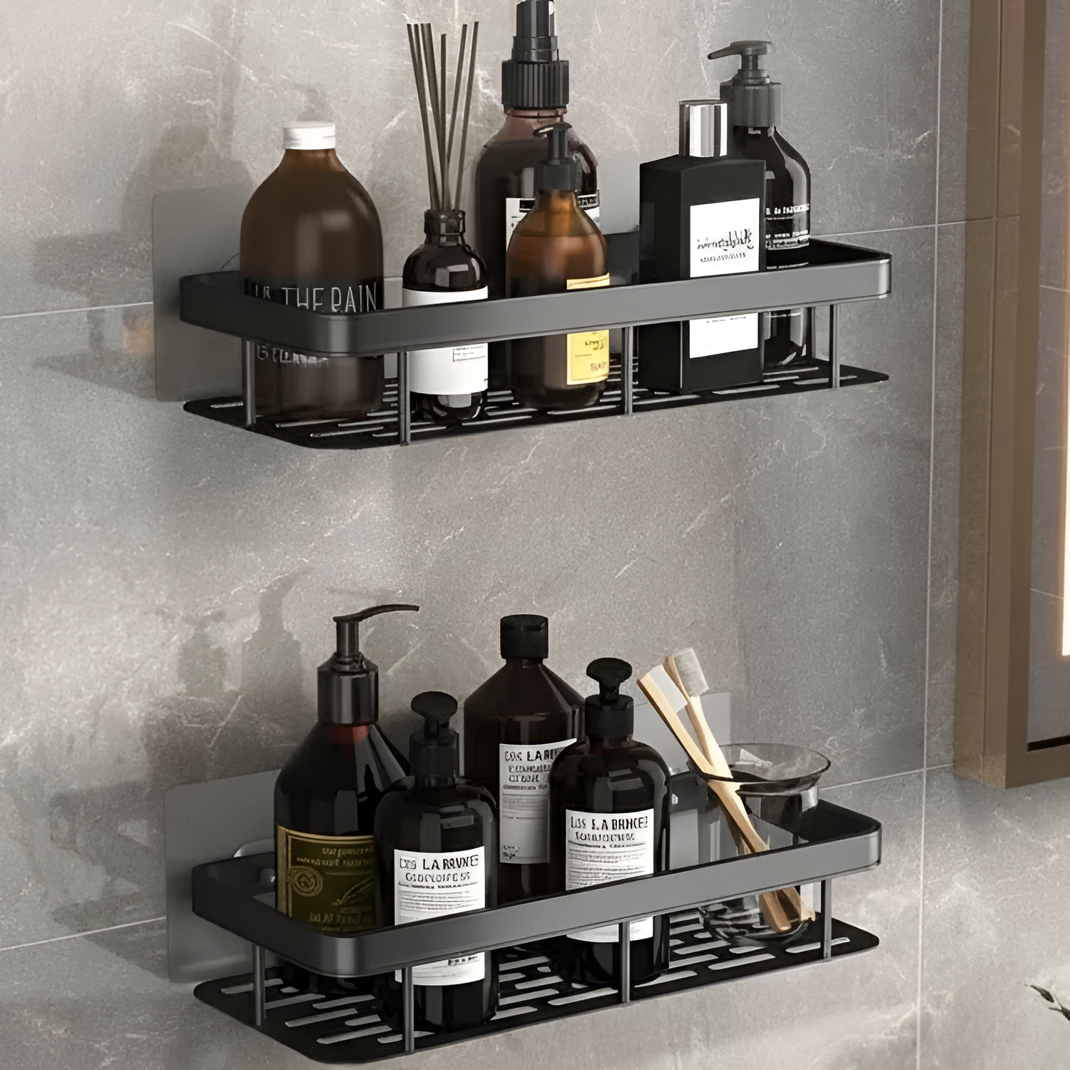 Caddy de Pared Adhesivo Minimalista - Ahorro de Espacio