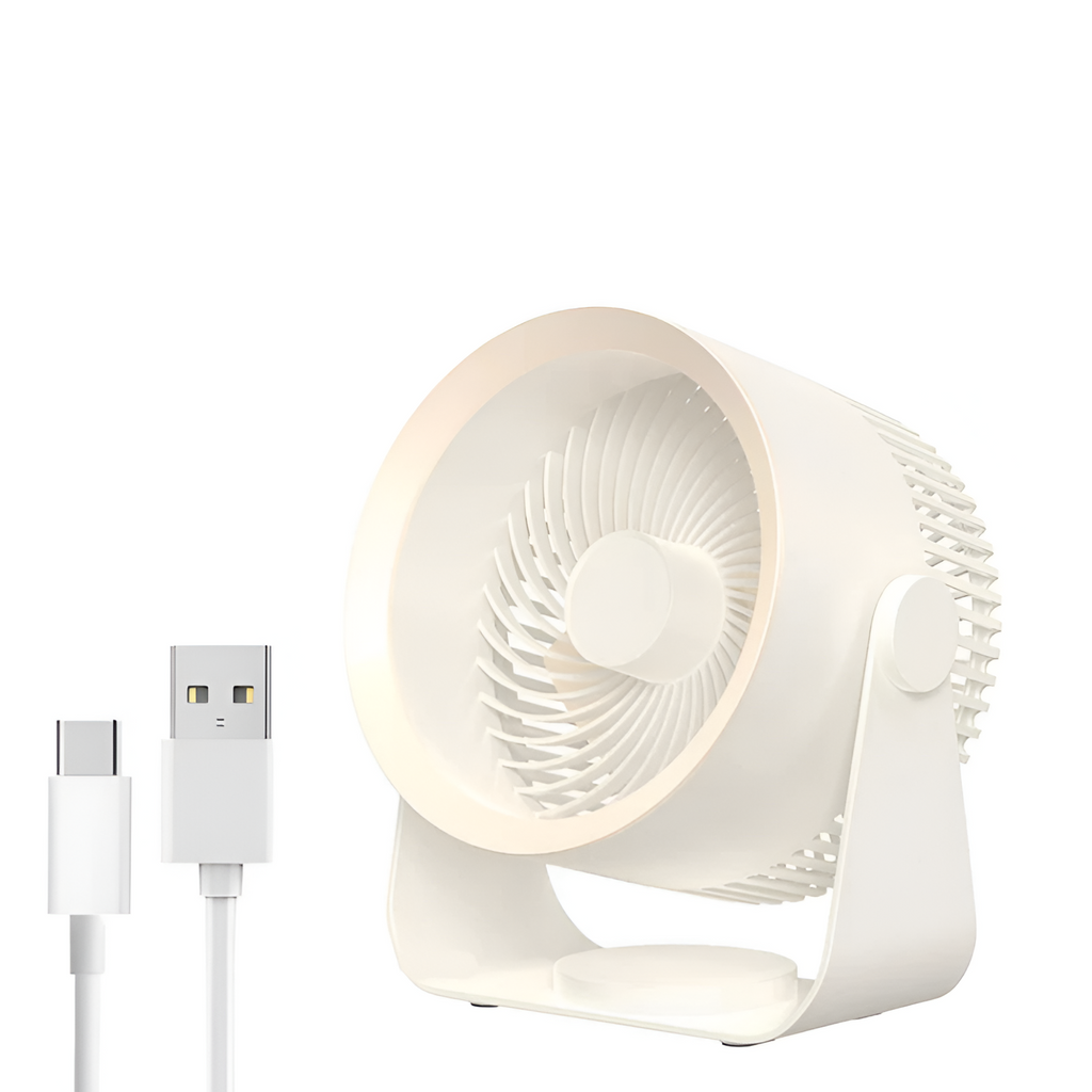 Ventilador de Mesa Inalámbrico Minimalista - Ajustable