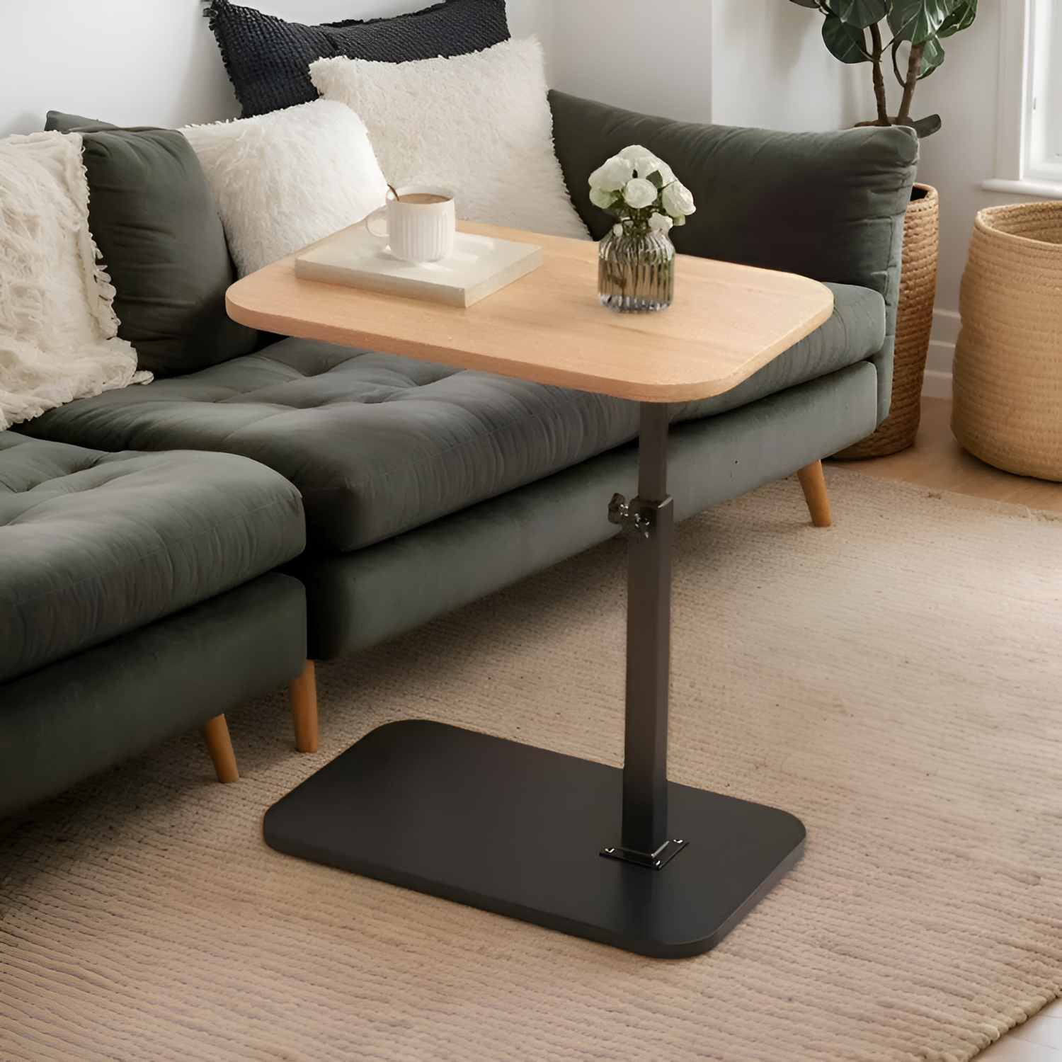 Mesa Lateral Ajustable Minimalista - Funcional