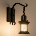 Linterna de Pared Industrial Enjaulada - Vintage