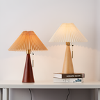 Lámpara de Mesa Plisada Minimalista - Regulable
