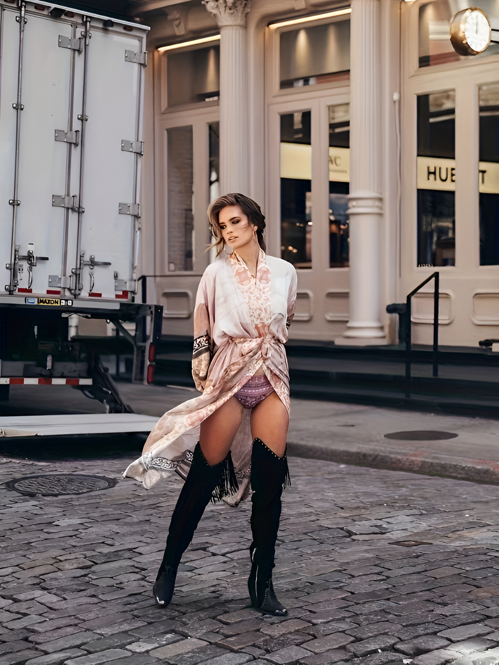 Mujeres Floral Impresión Manga Larga Quimono - Cenas De Resort