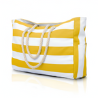 Bolsa de Lona a Rayas para Viaje y Playa - Amplia