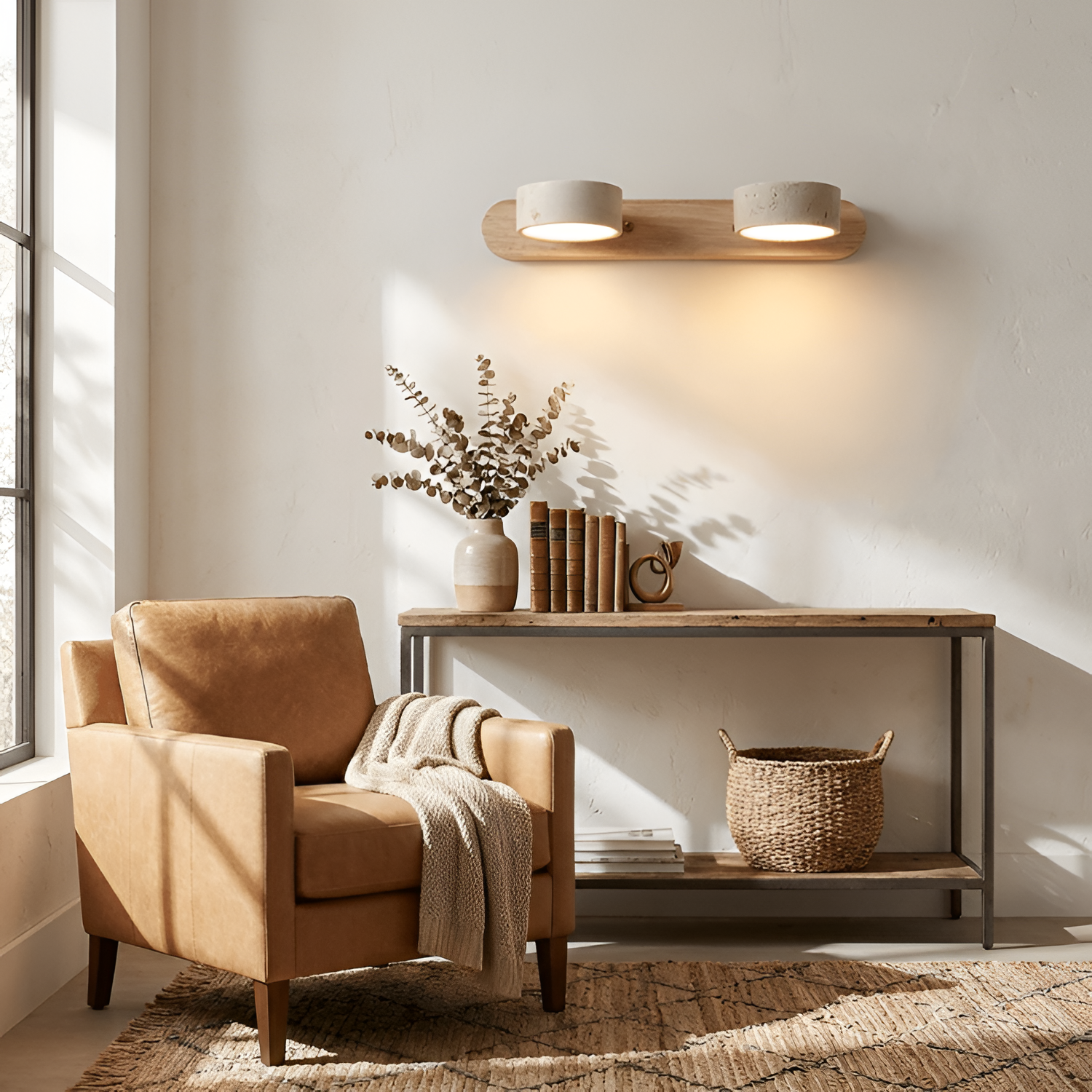 Lámpara de Pared Travertine Minimalista - Ajustable