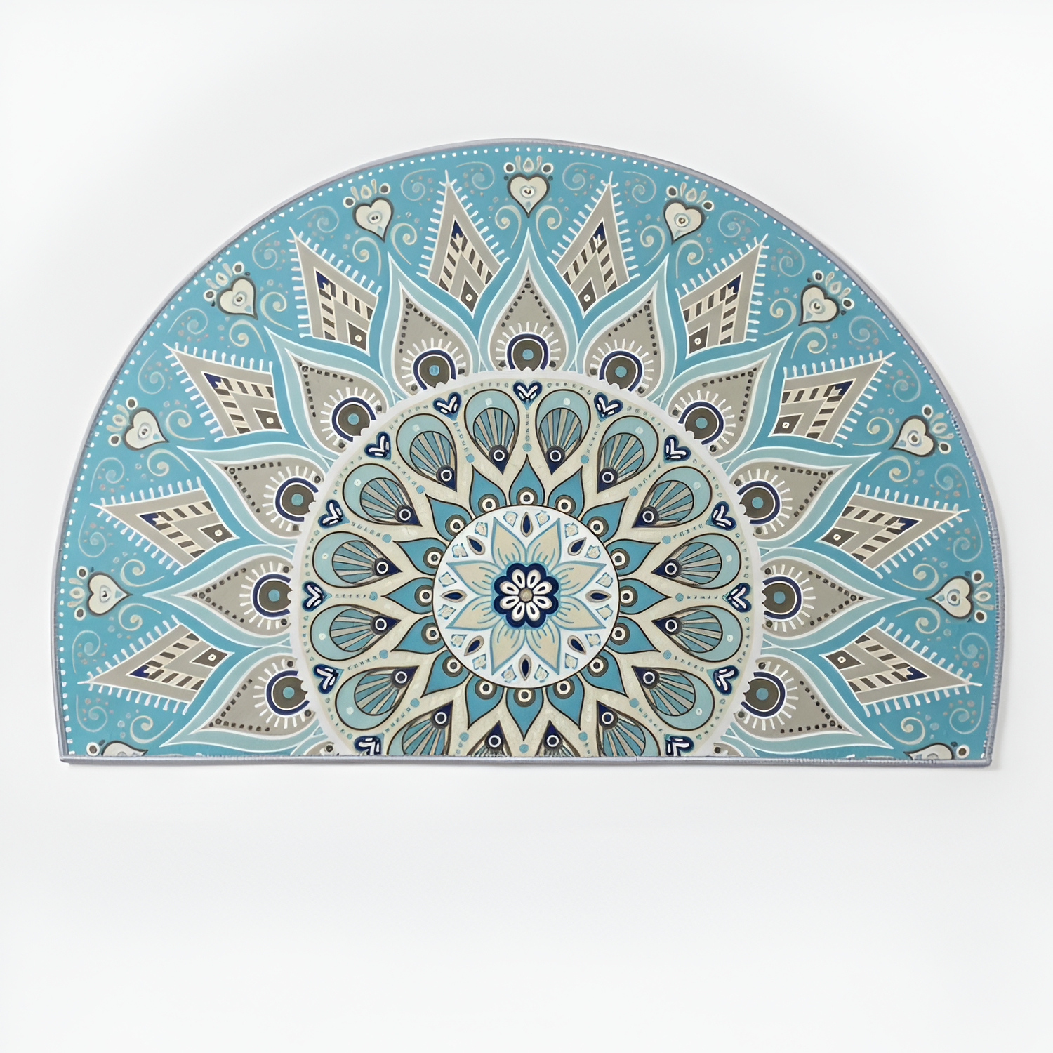 Alfombra Bohemia Mandala – Alfombra Semicircular Decorativa