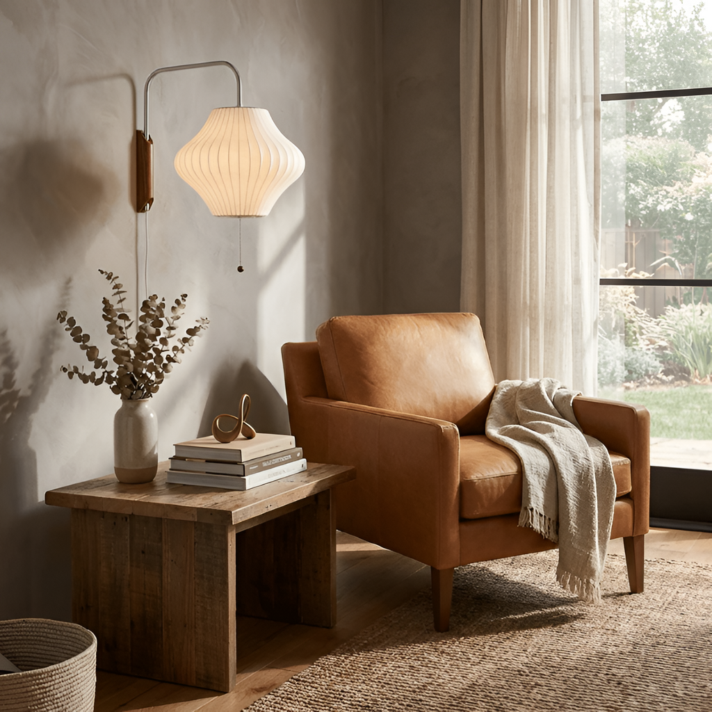 Aplique Pared Minimalista Mid-Century - Brazo Móvil
