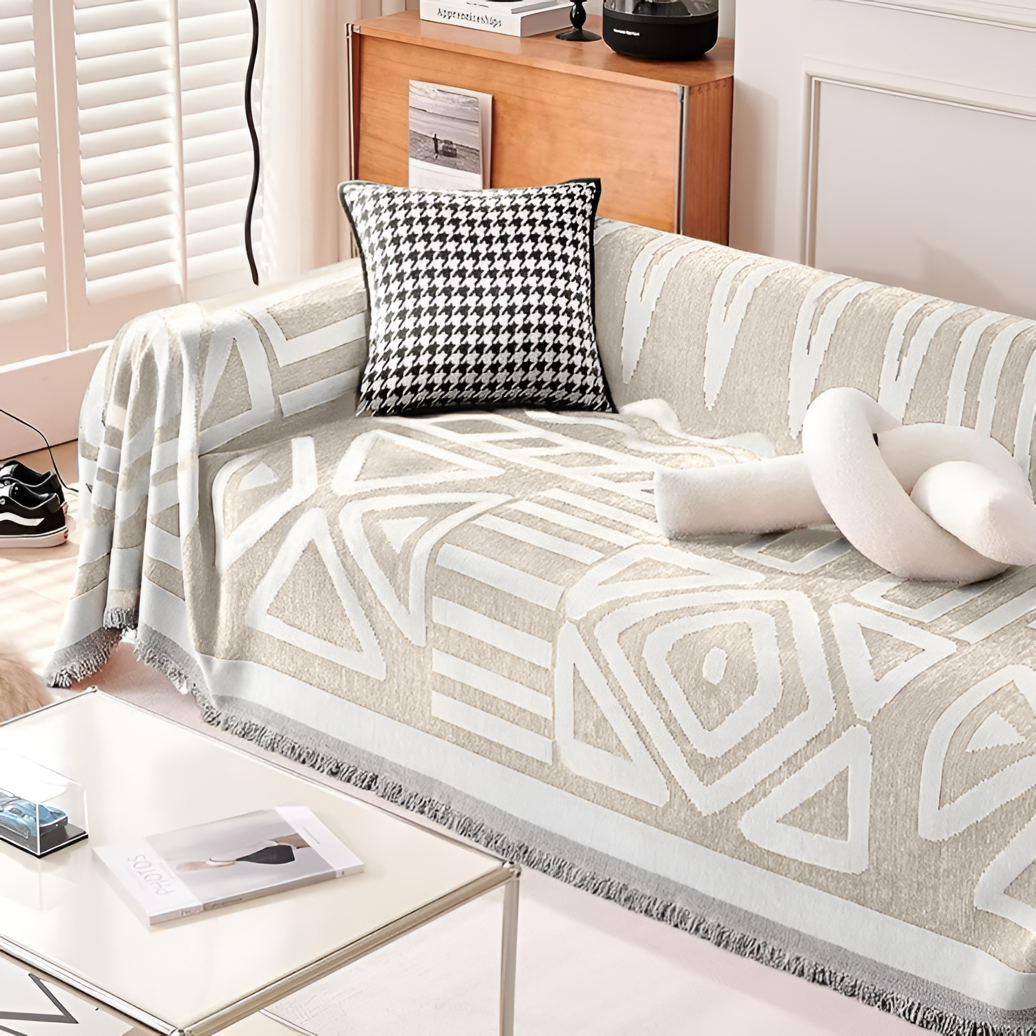 Manta Geométrica para Sofá - Decoración Bohemio