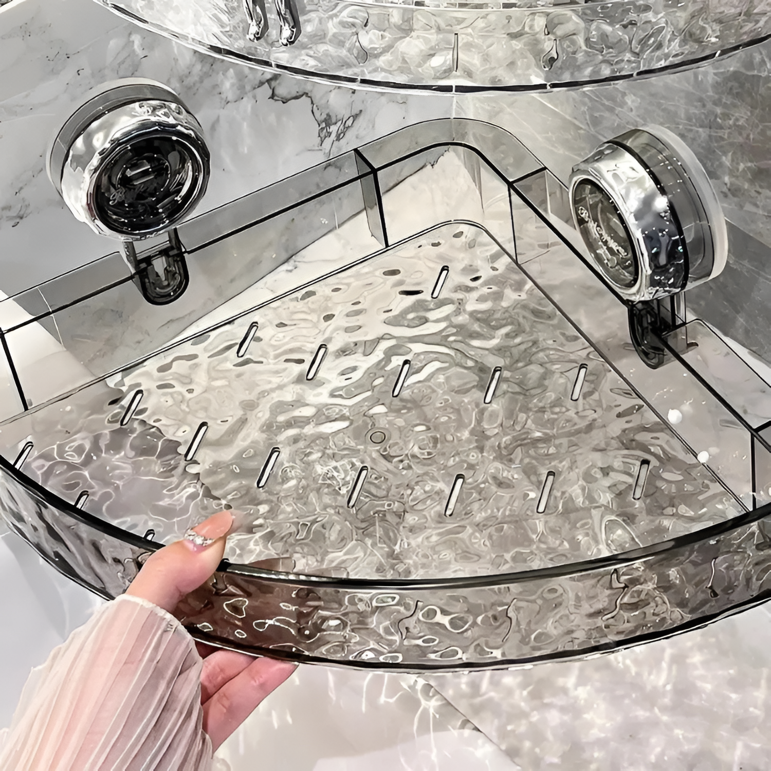 Estante Ripple con Ventosa - Montaje en Pared