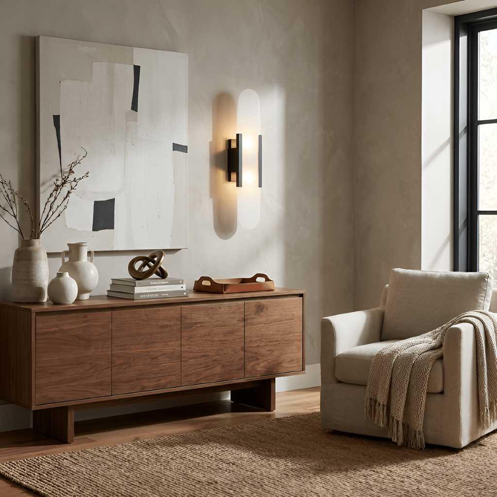 Aplique de Pared Alargado Minimalista - Alabastro