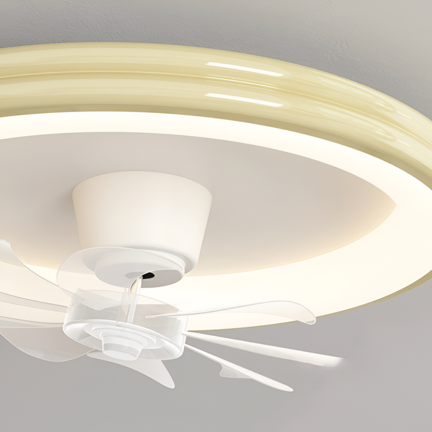 Lámpara Minimalista Con Ventilador De Techo Regulable - Montaje Empotrado