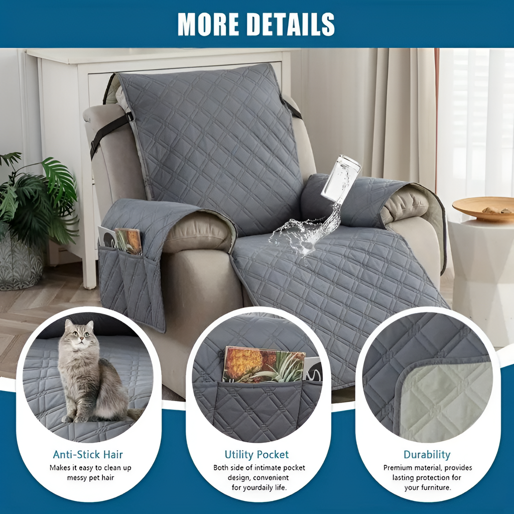 Funda Protectora Acolchada para Sillón - Diseño Reclinable