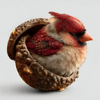 Adorno navideño de animal del bosque en forma de bellota, disponible en diseños de conejo, ardilla, erizo, cardenal 5