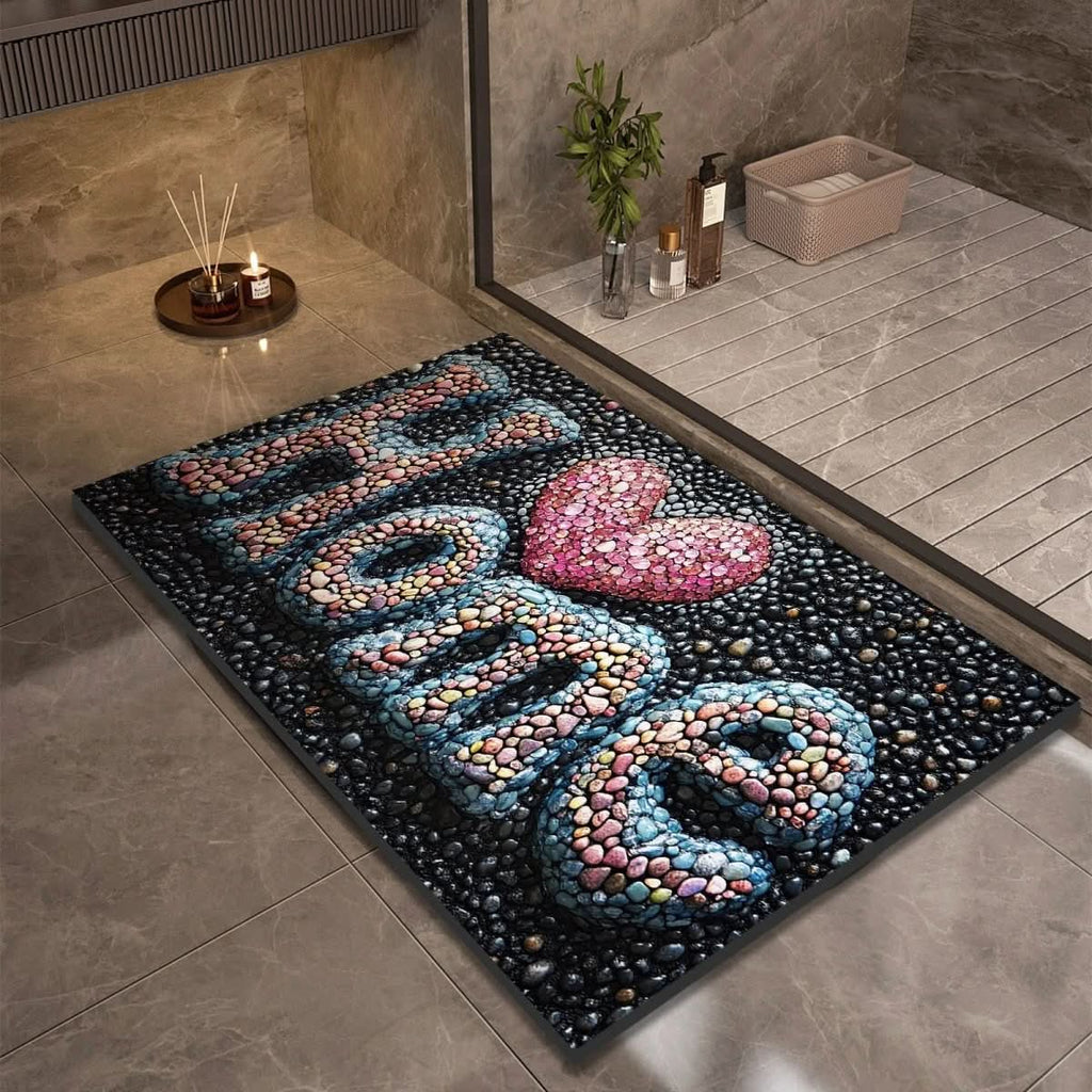 Alfombrilla de baño antideslizante de tierra de diatomeas, diseño moderno, tamaño 40x60 cm, ideal para 5