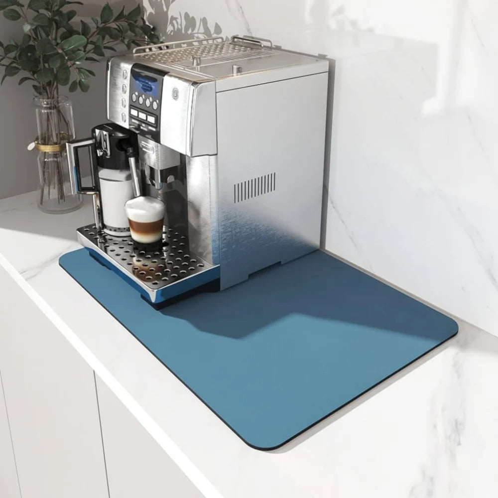 Alfombrilla de bar de café de secado rápido con diatomita absorbente, diseño elegante en mármol, tamaño 30x50 0