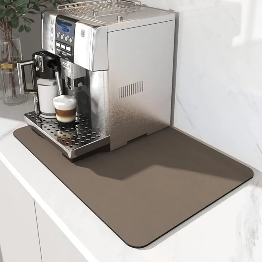 Alfombrilla de bar de café de secado rápido con diatomita absorbente, diseño elegante en mármol, tamaño 30x50 3