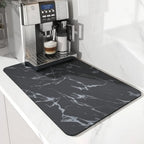 Alfombrilla de bar de café de secado rápido con diatomita absorbente, diseño elegante en mármol, tamaño 30x50 4