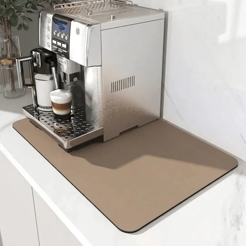 Alfombrilla de bar de café de secado rápido con diatomita absorbente, diseño elegante en mármol, tamaño 30x50 7