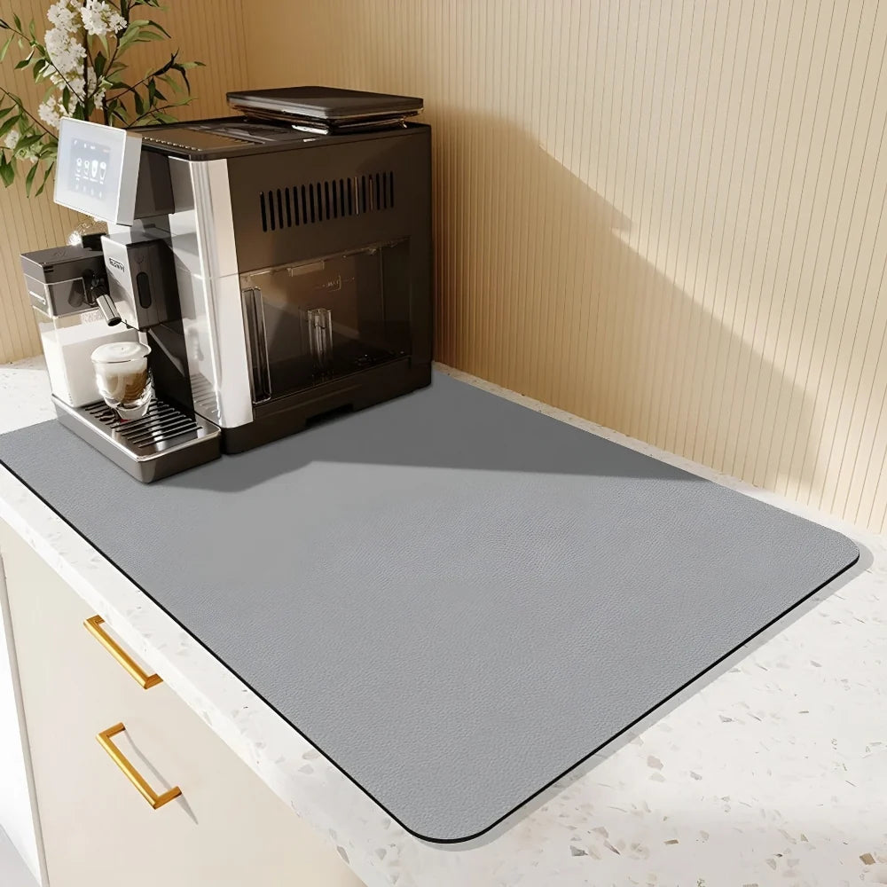 Alfombrilla de bar de café de secado rápido con diatomita absorbente, diseño elegante en mármol, tamaño 30x50 8