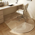 Alfombrilla antideslizante para silla de oficina con diseño geométrico moderno, fabricada en vellón de poliéster, dimensiones 5