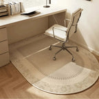 Alfombrilla antideslizante para silla de oficina con diseño geométrico moderno, fabricada en vellón de poliéster, dimensiones 6