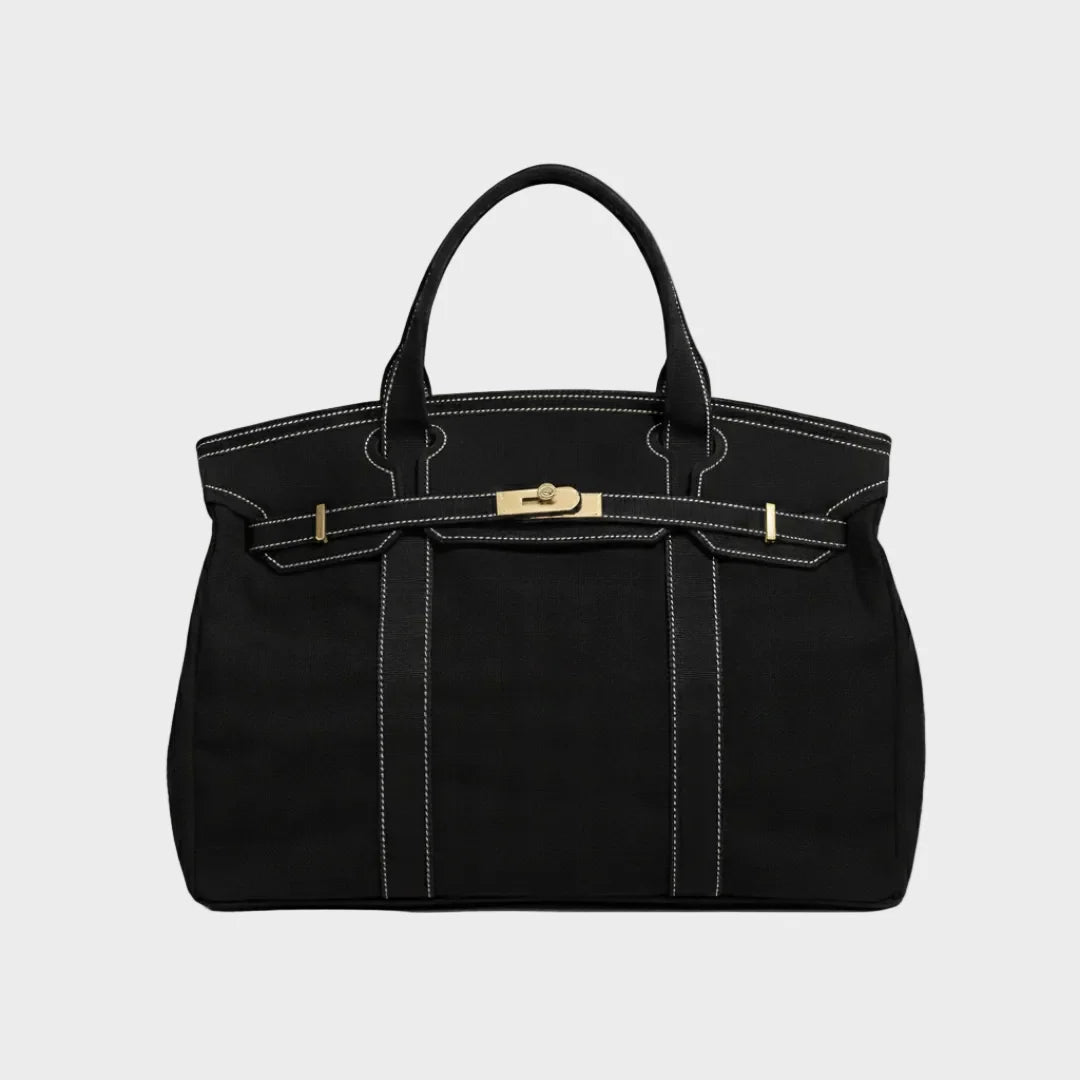 Bolso tote mujer resistente al agua con asas reforzadas, diseño rústico y minimalista en lona de lino, ideal para uso diario y 6