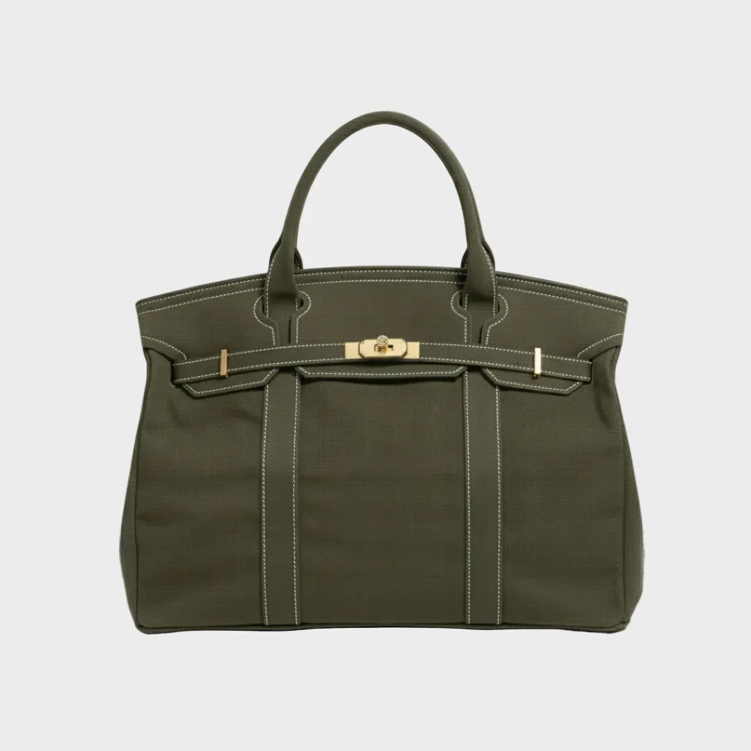 Bolso tote mujer resistente al agua con asas reforzadas, diseño rústico y minimalista en lona de lino, ideal para uso diario y 7