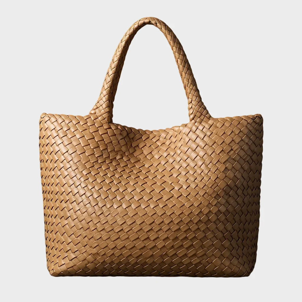 Bolso tote de mujer de piel trenzada, grande y espacioso, con asas cómodas, ideal para uso diario. 4